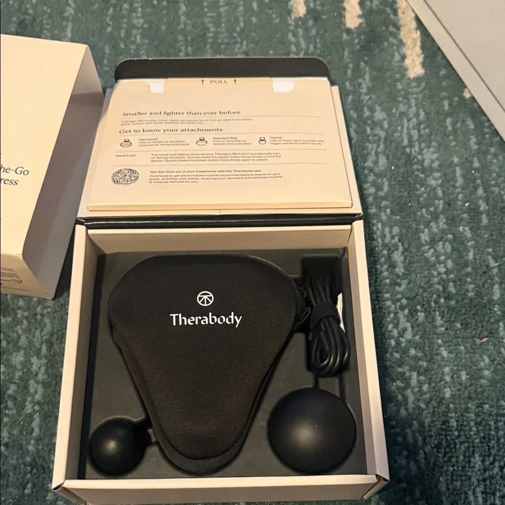 Therabody Theragun Mini - Cream Packaging with Black Device Image - Picture 4 of 4